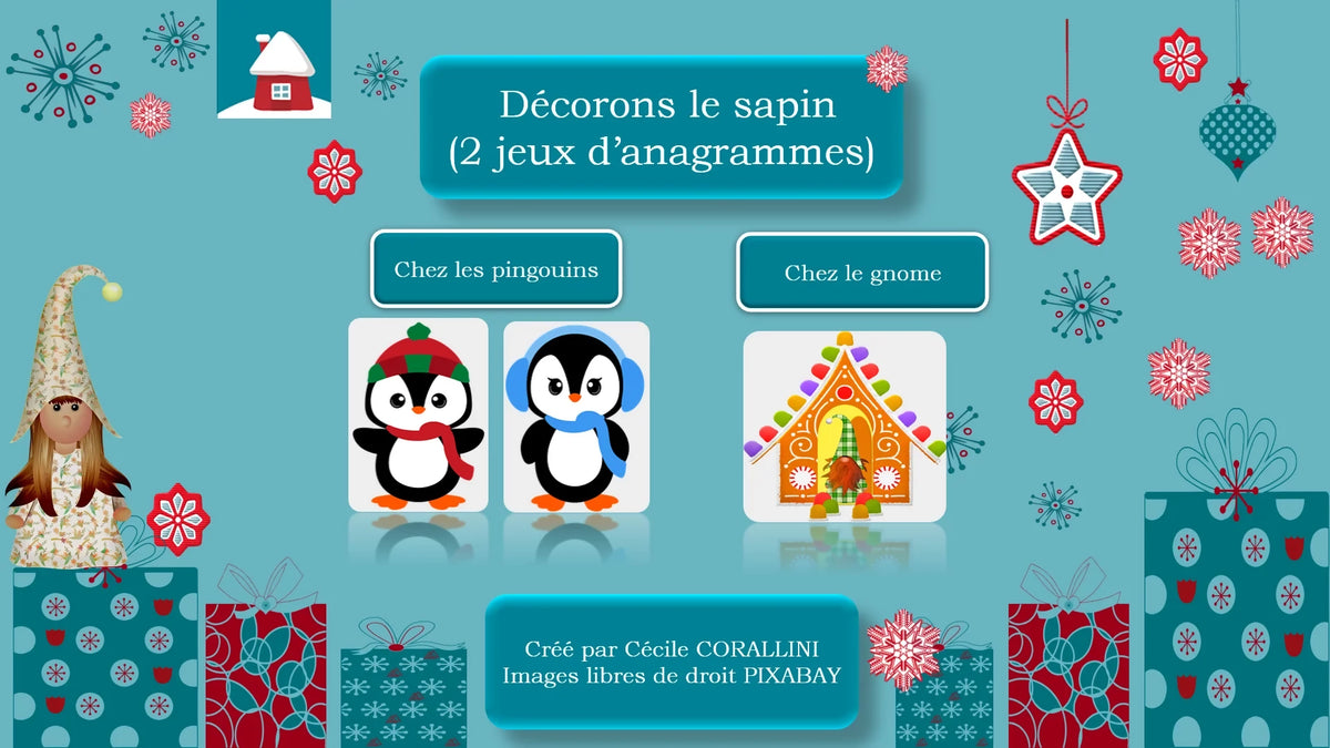 Décorons le sapin (anagrammes)