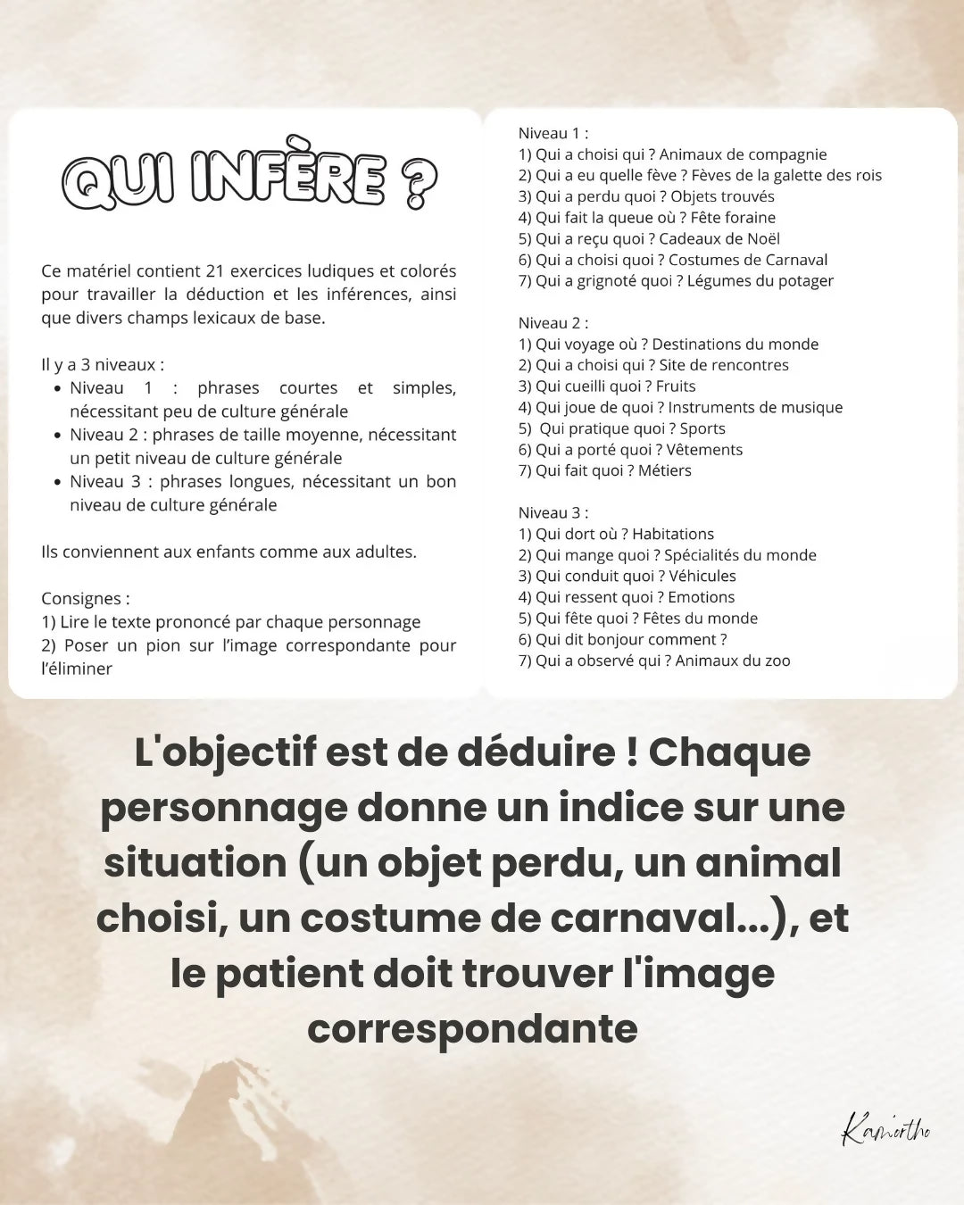 Qui infère ? + BONUS