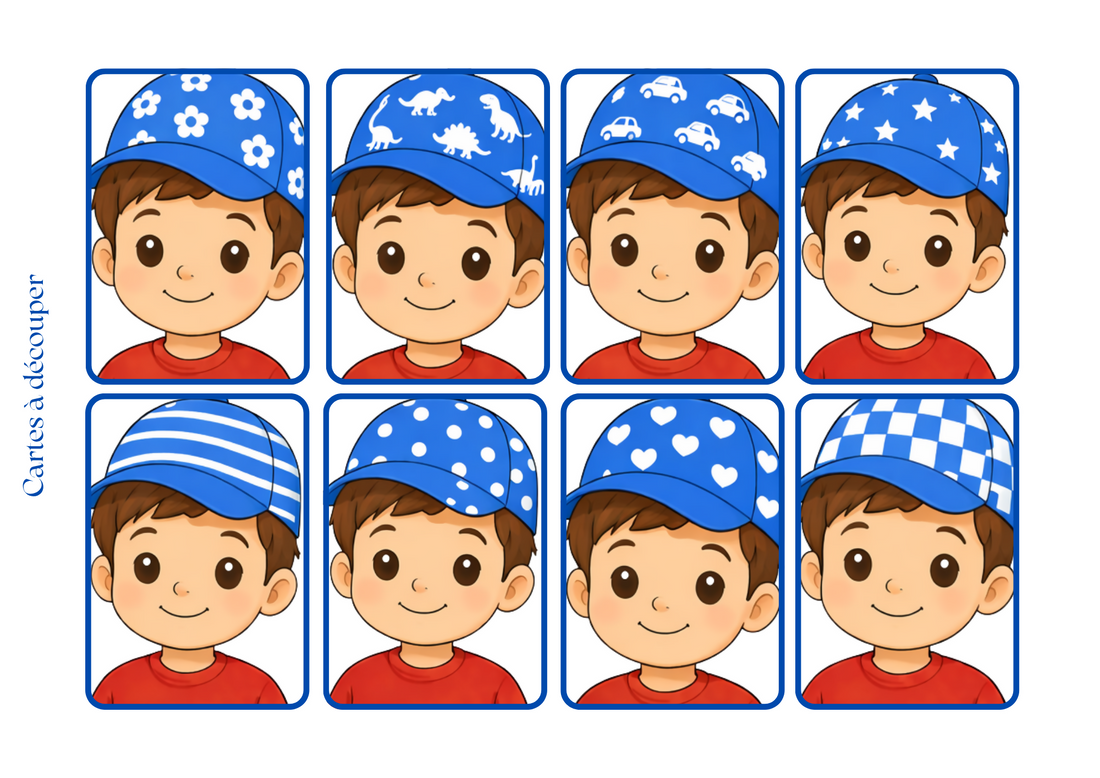 Compréhension de phrases simples : Les Casquettes