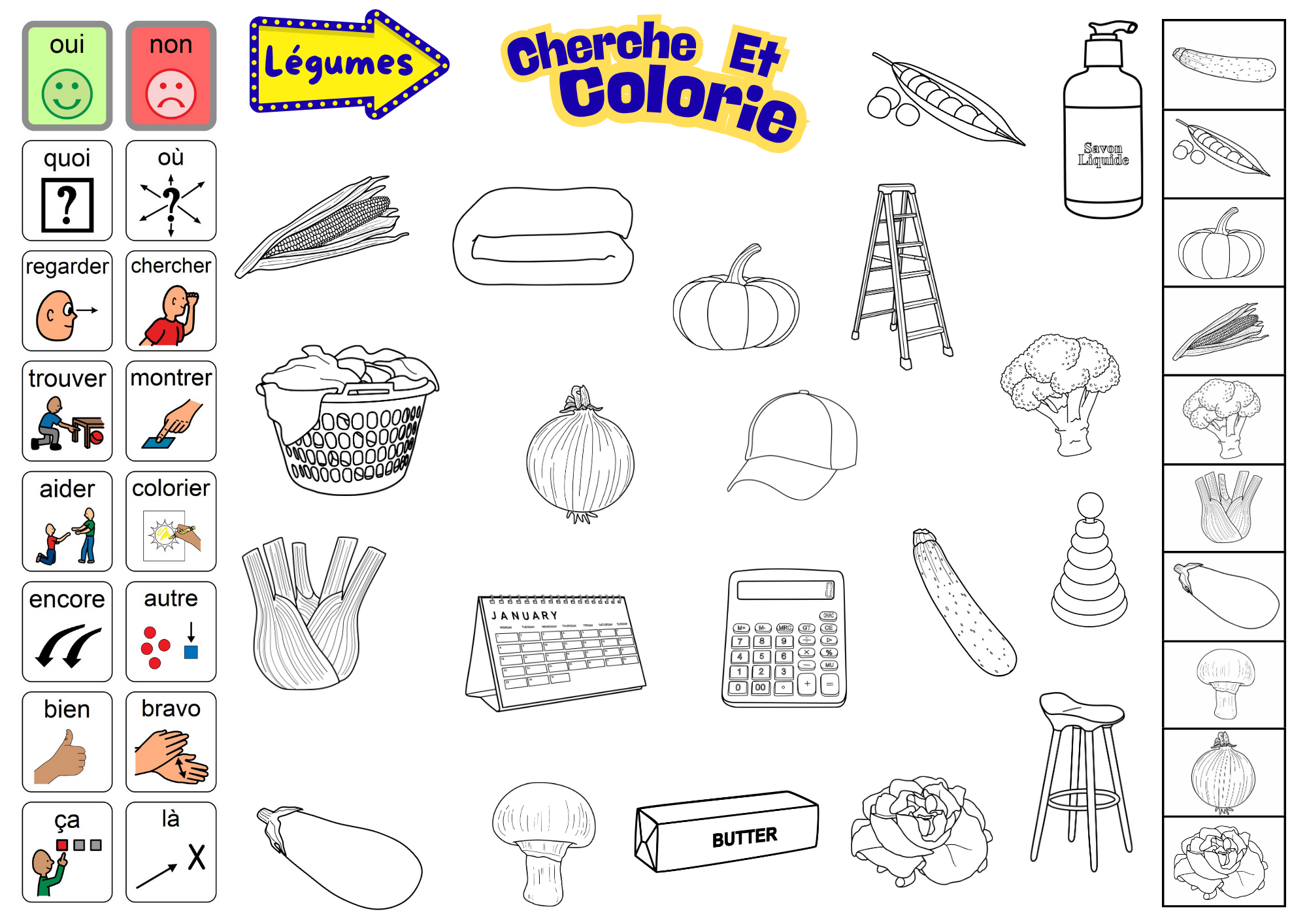 Cherche et Colorie CAA Niveau 1