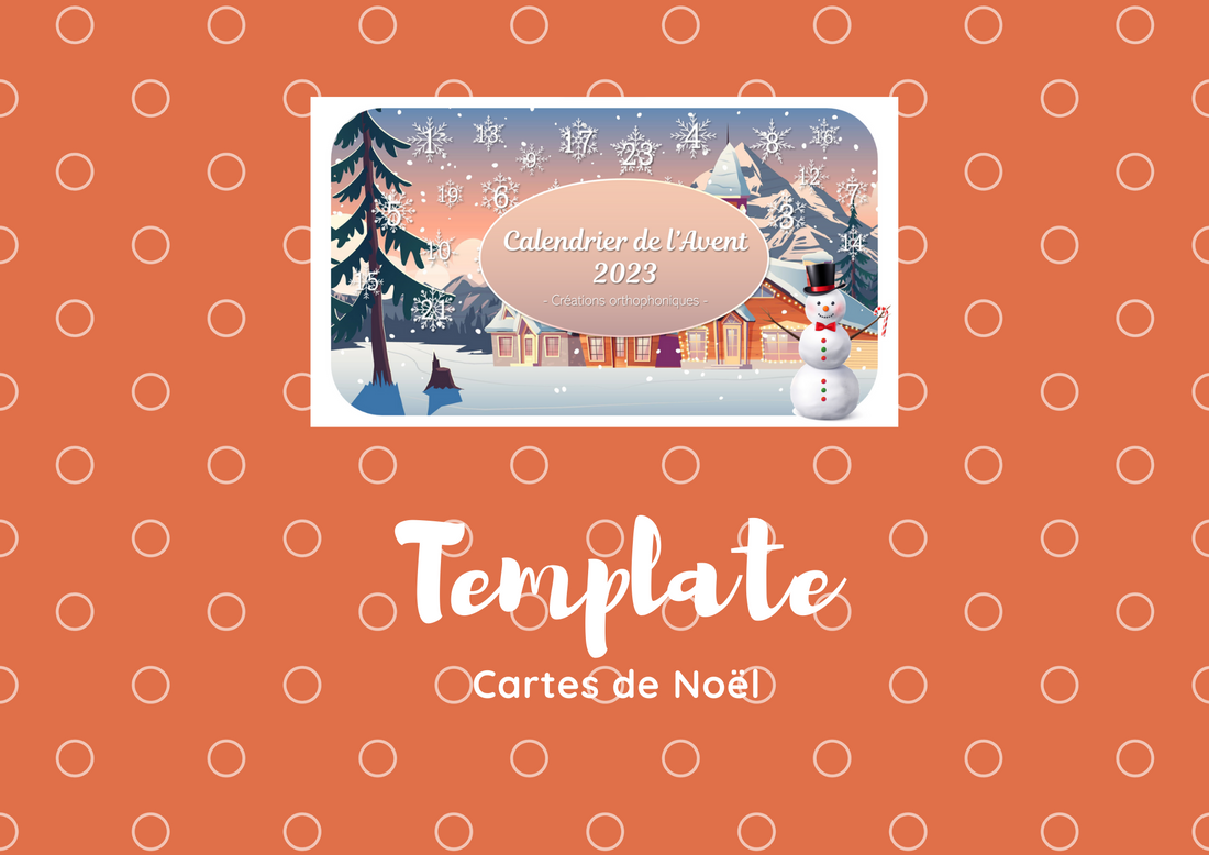 Template de cartes de Noël