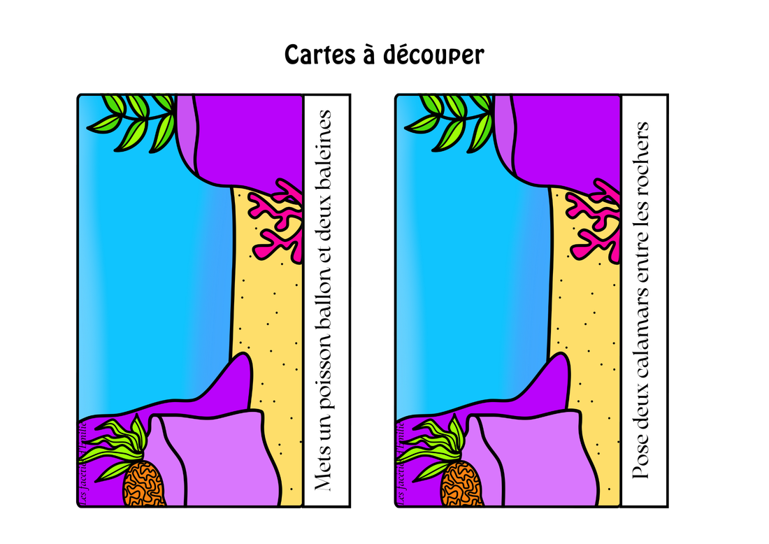 Task Box Lis et Construis &quot;A la Mer&quot; Niveau 1