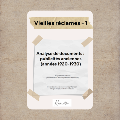 Vieilles réclames - 1 (années 1920-1930)