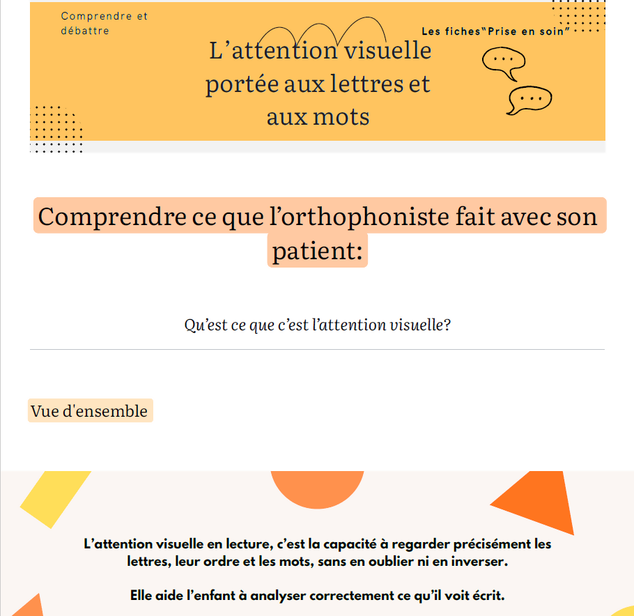 Fiches Parents "Langage Écrit" — Kit de psychoéducation