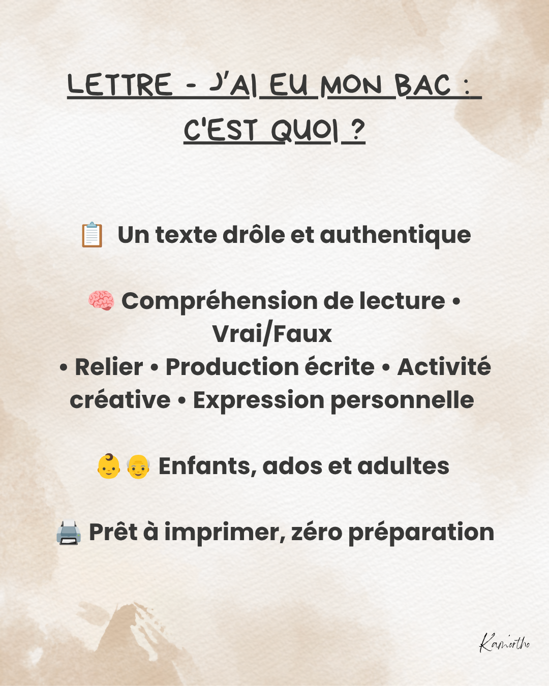 Lettre - J&