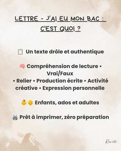 Lettre - J&