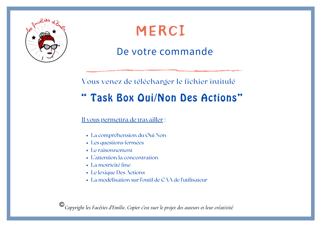 Task Box Oui/ Non Vêtements, Action, Météo