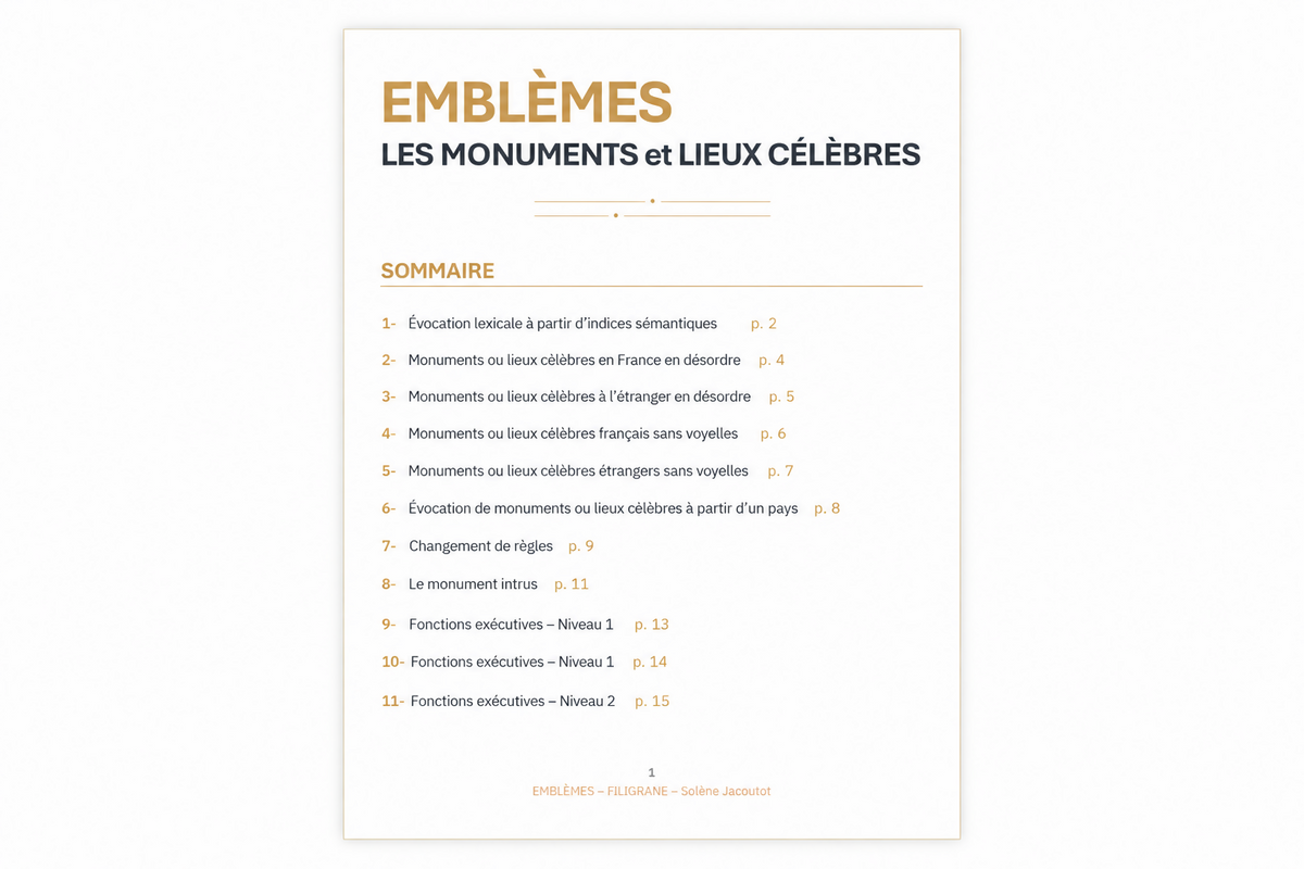 EMBLÈMES – Les monuments et lieux célèbres