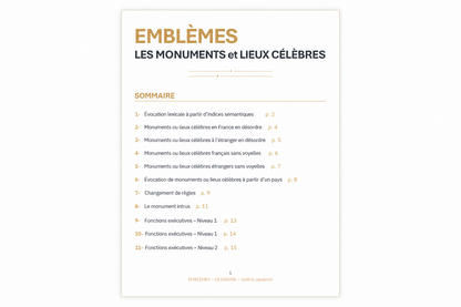 EMBLÈMES – Les monuments et lieux célèbres
