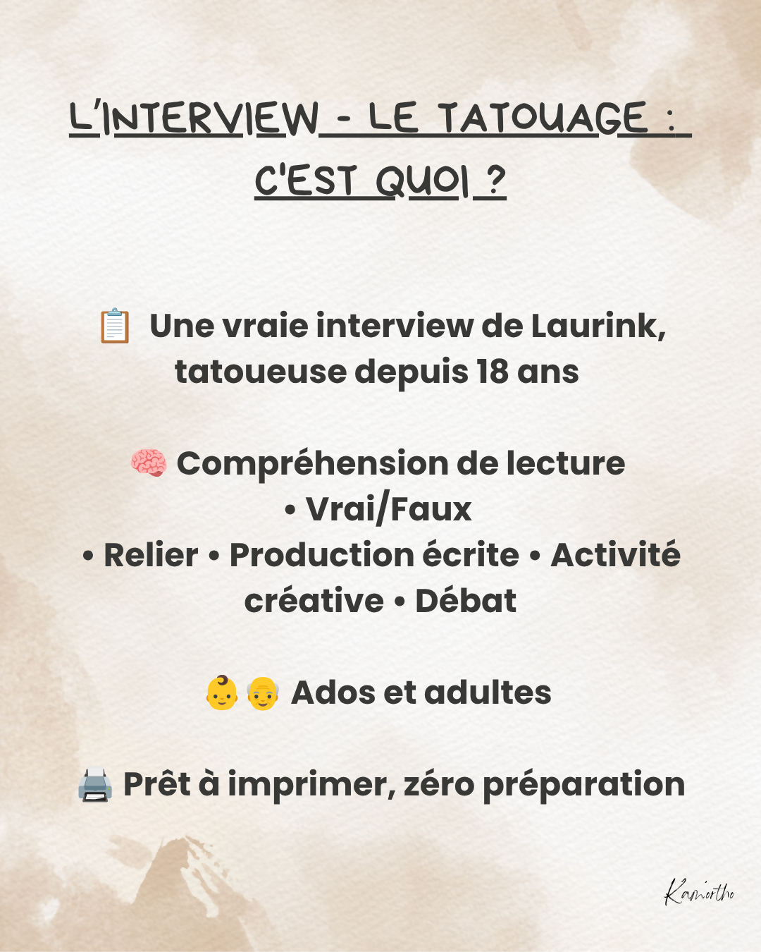 Interview - Le tatouage