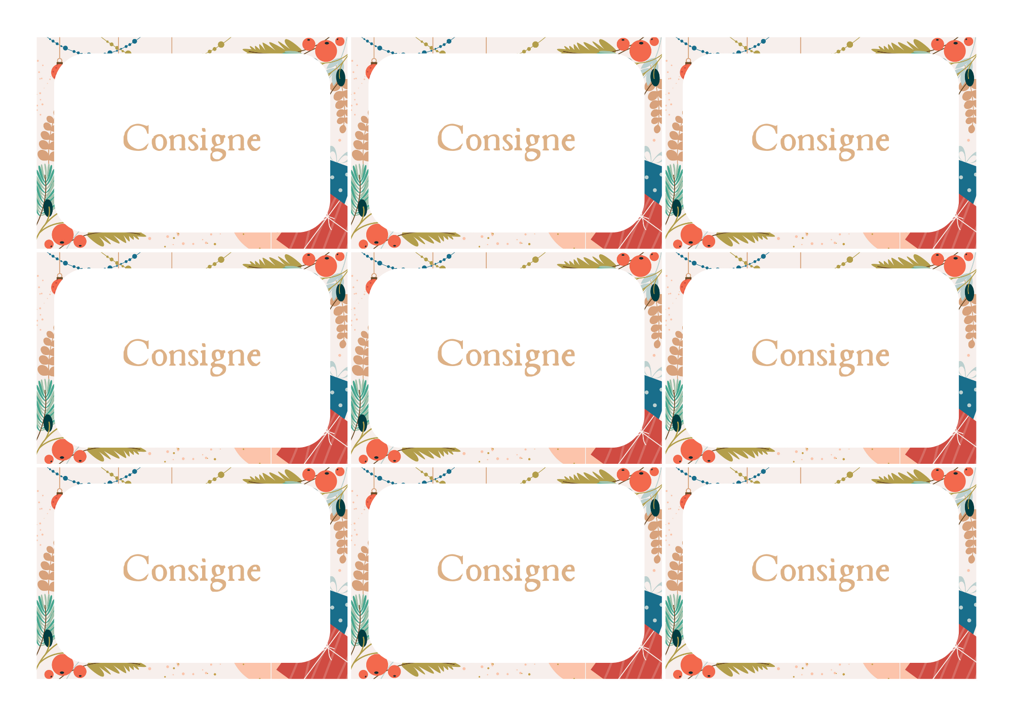 Template de cartes de Noël