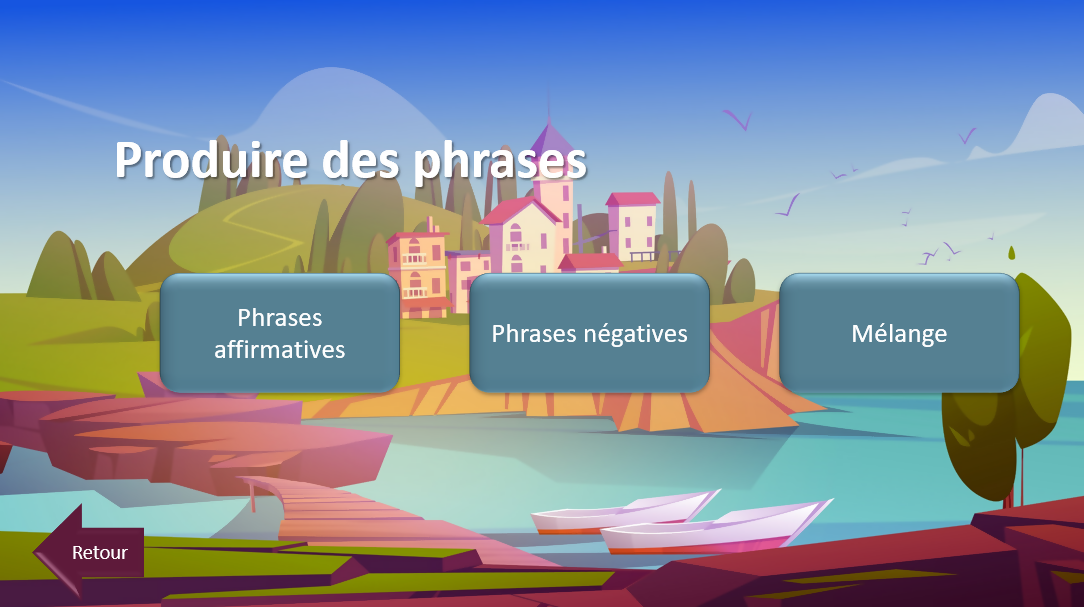 Sur le chemin des phrases - affirmatives et négatives VERSION COMPLETE