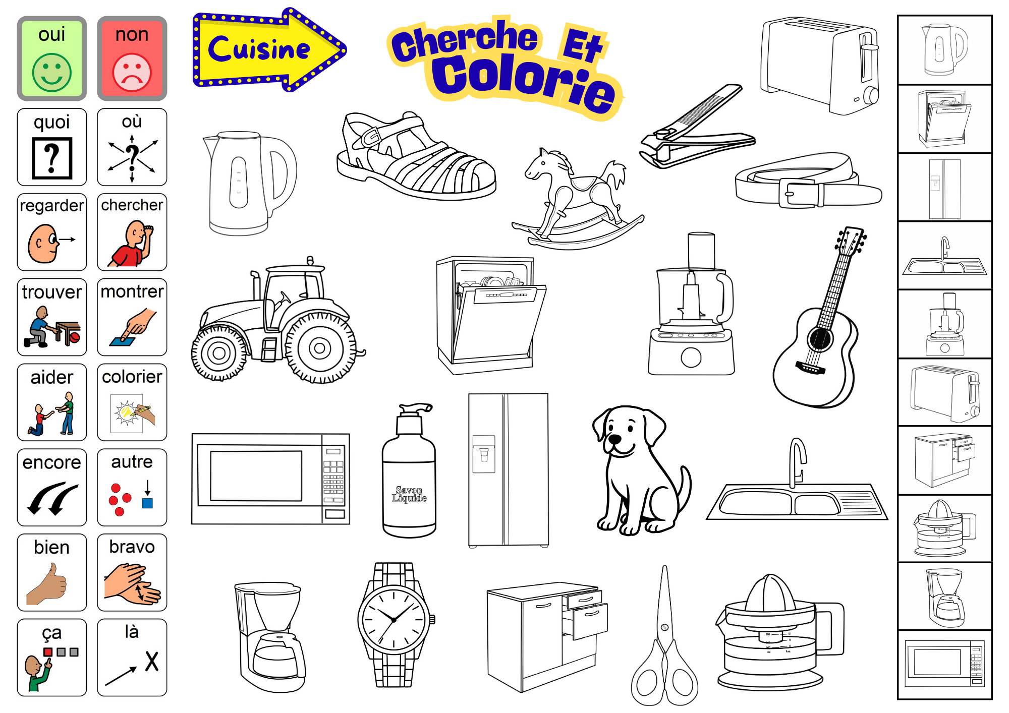 Cherche et Colorie CAA Niveau 1