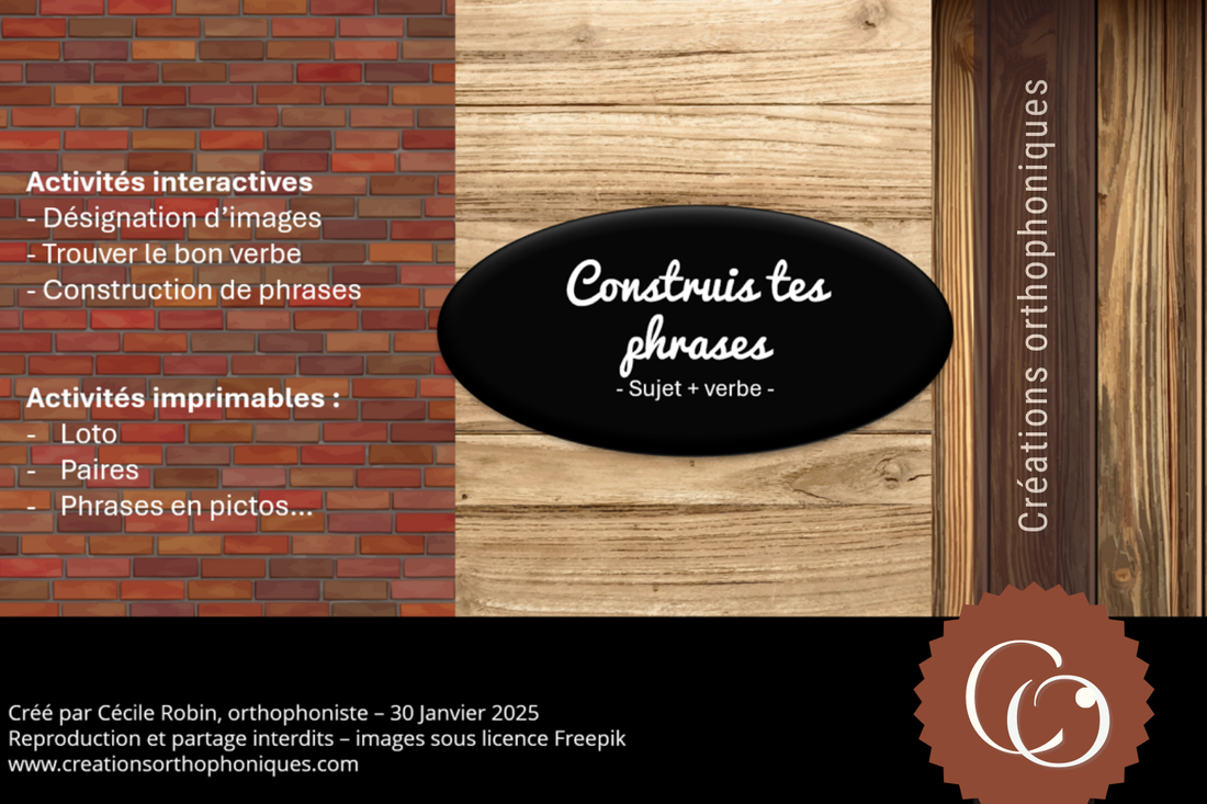 Construis tes phrases - Sujet Verbe