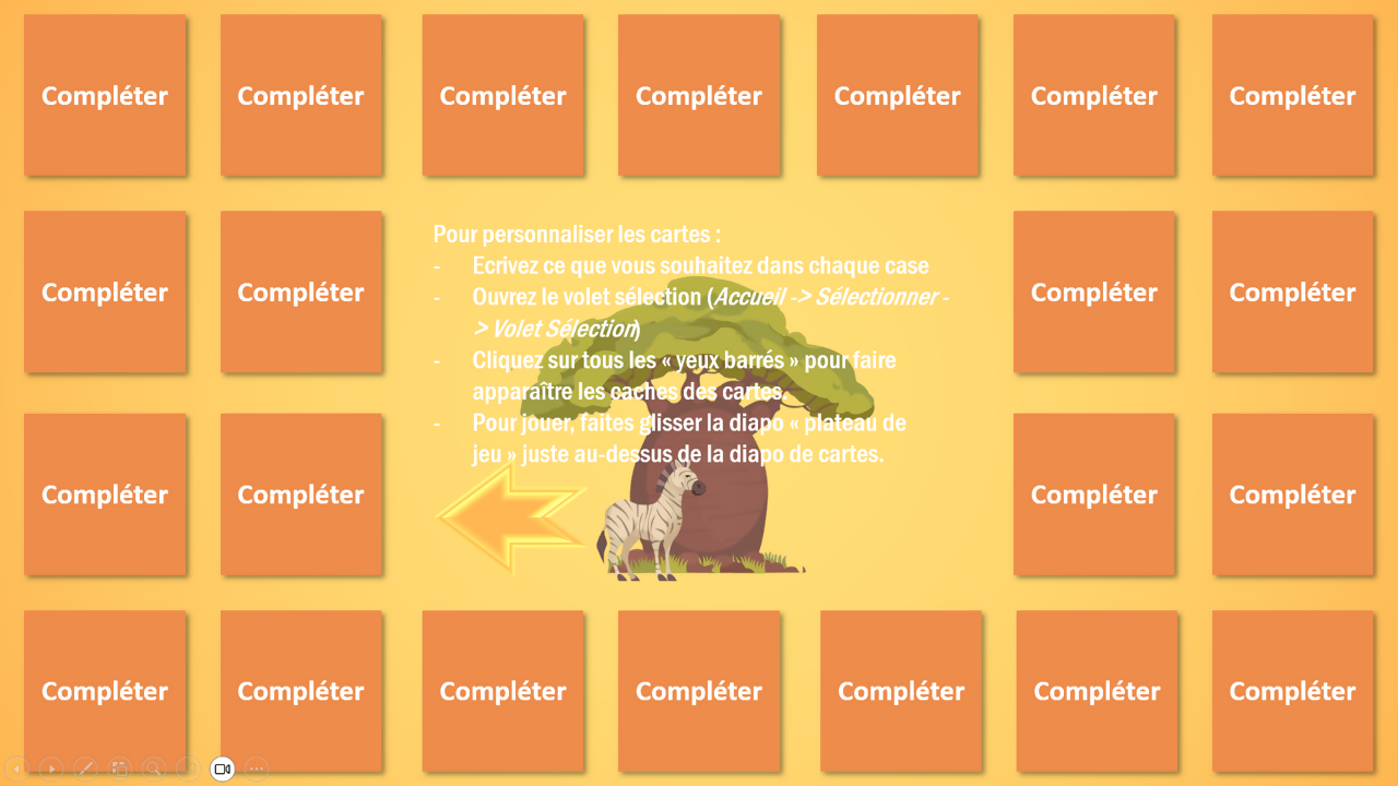 🎲 Parcours dans la savane