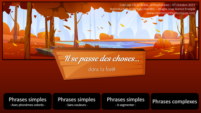 Il se passe des choses en automne - PACK de 5 supports