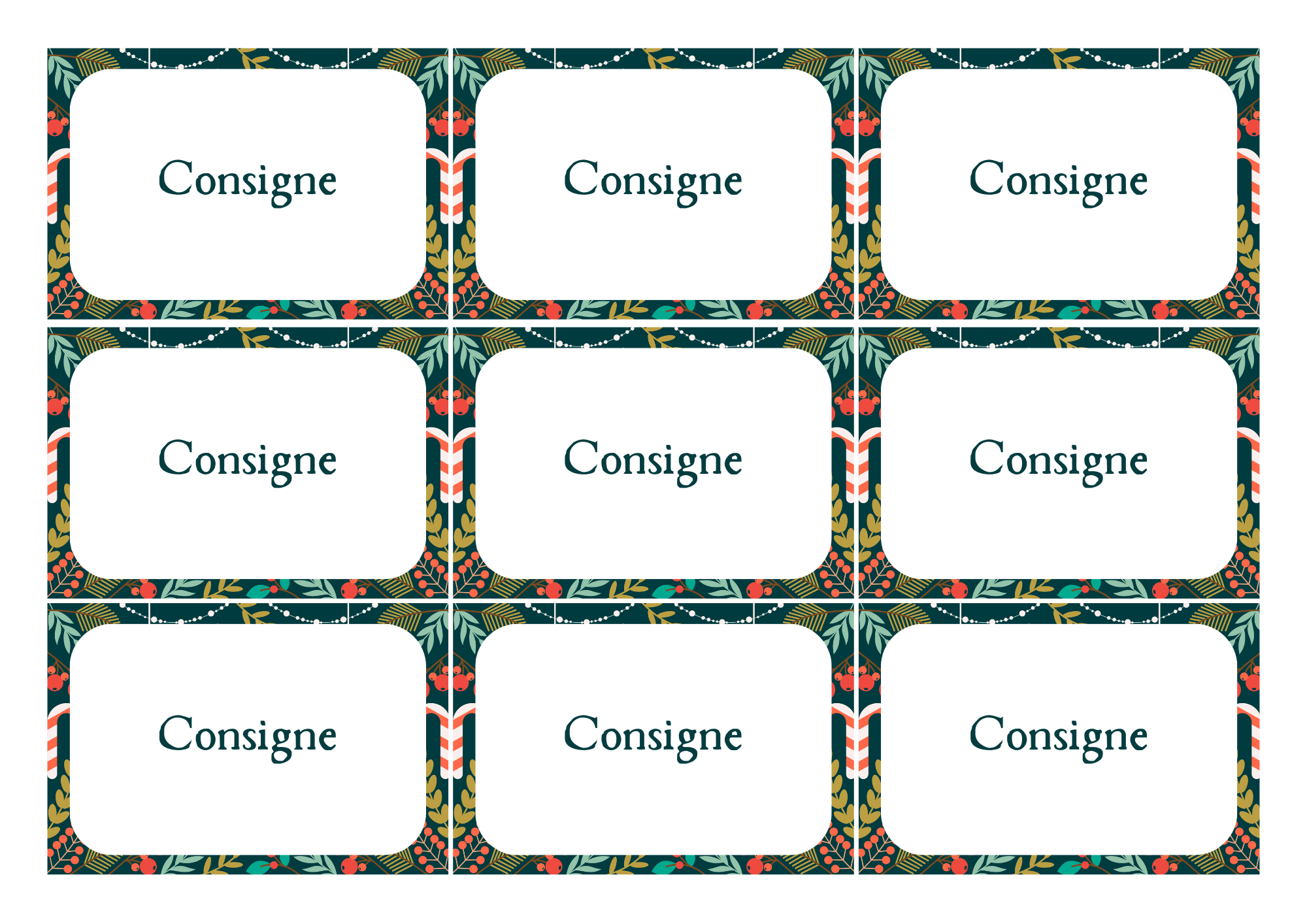 Template de cartes de Noël