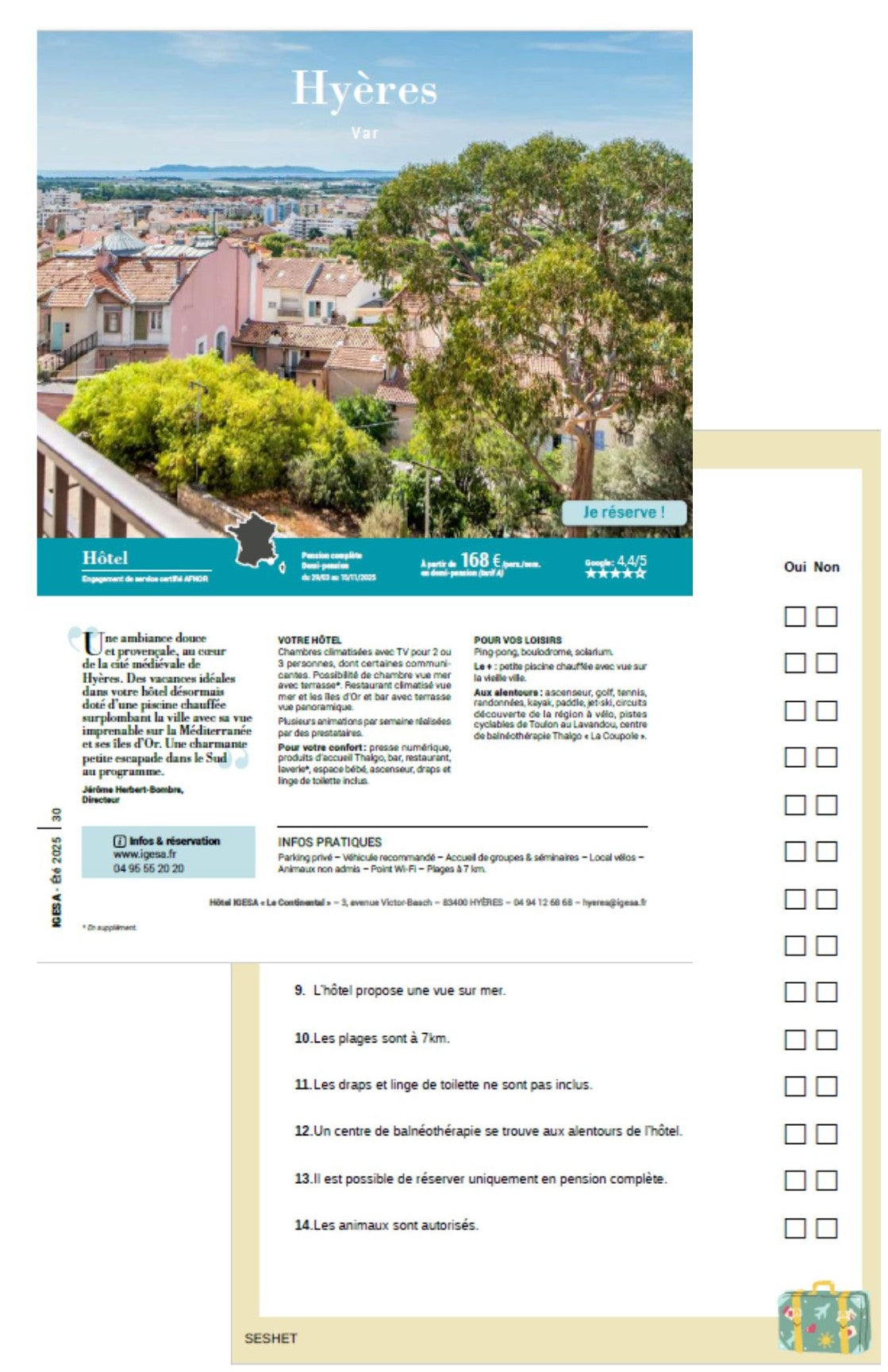 Cahier de vacances 2025
