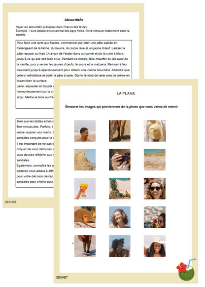 Cahier de vacances 2025