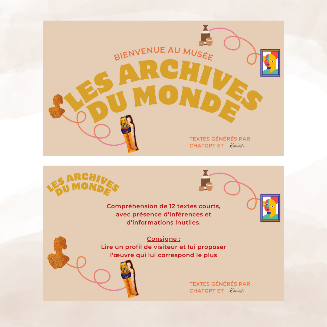 Un profil, un univers - Matériel complet