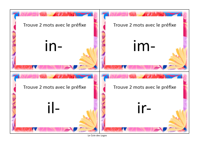 Préfixes-Suffixes