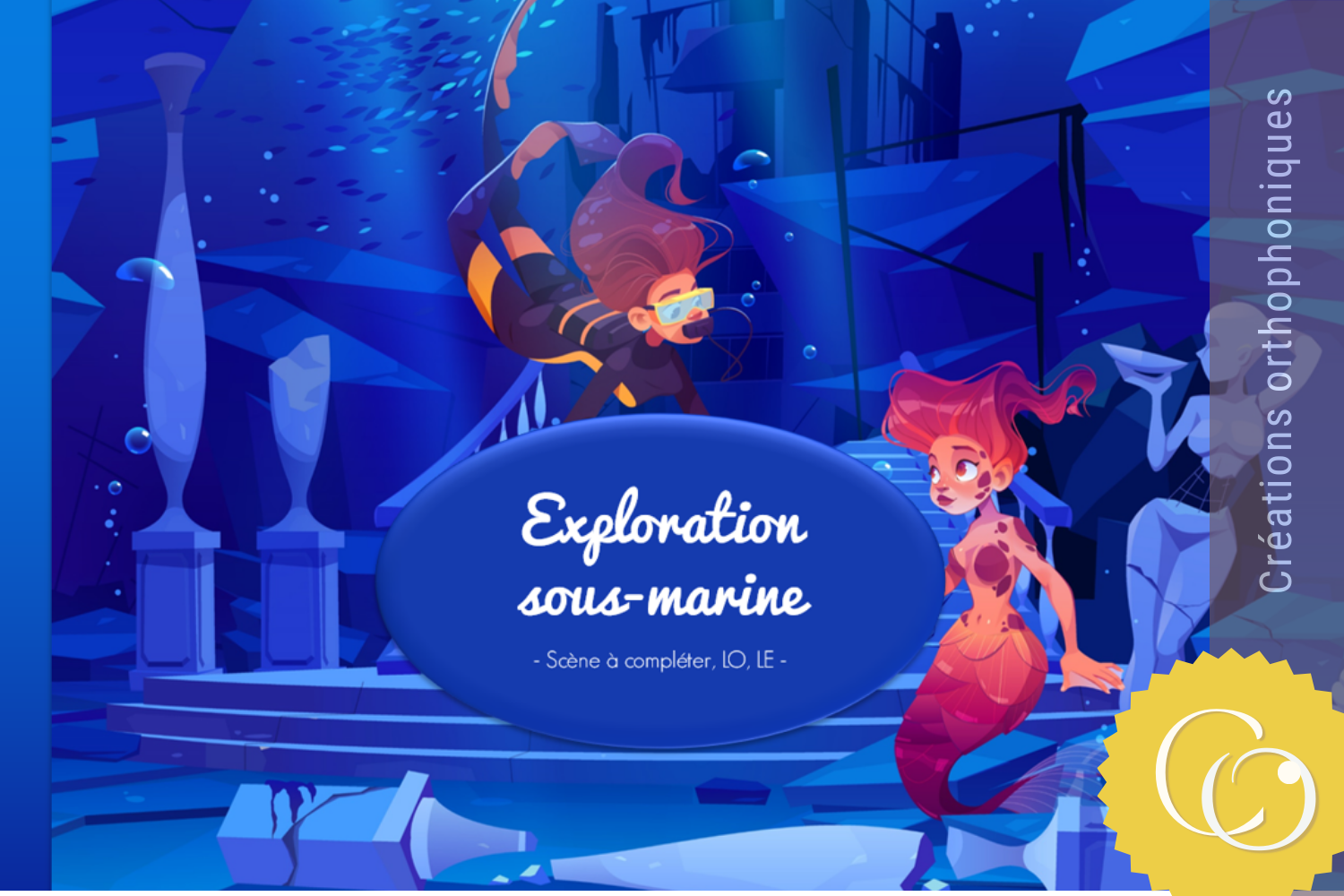 Boîte de Scènes à compléter : Exploration sous-marine