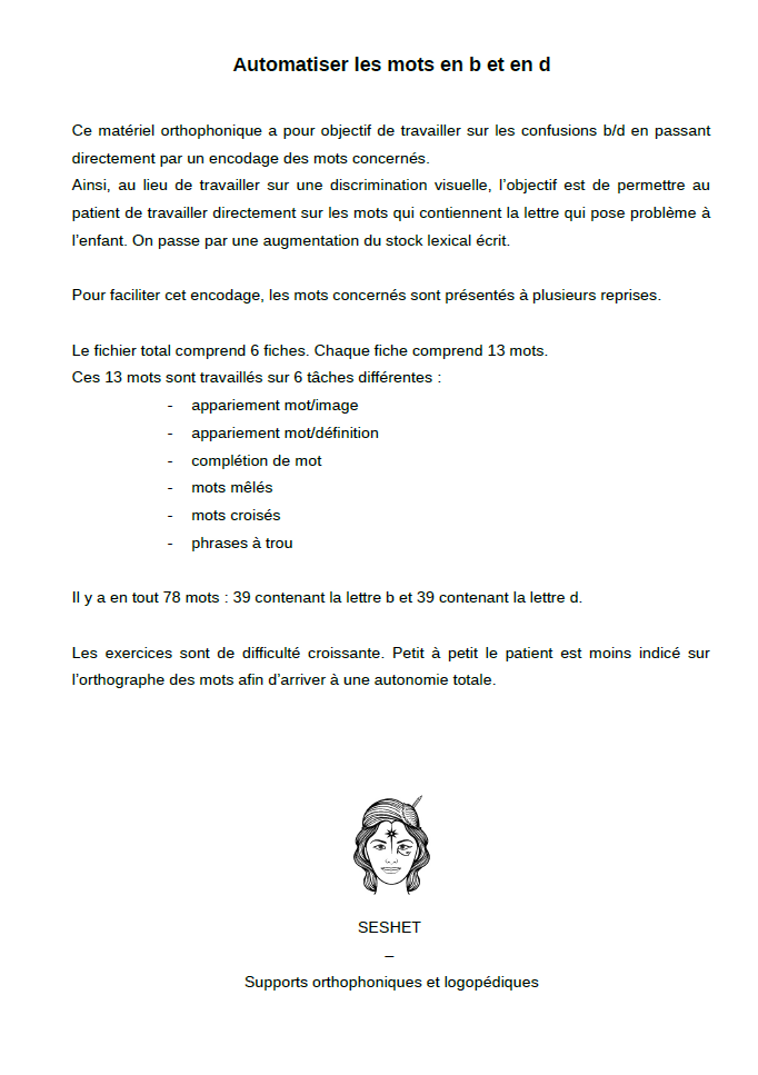 Automatiser les mots en b et en d