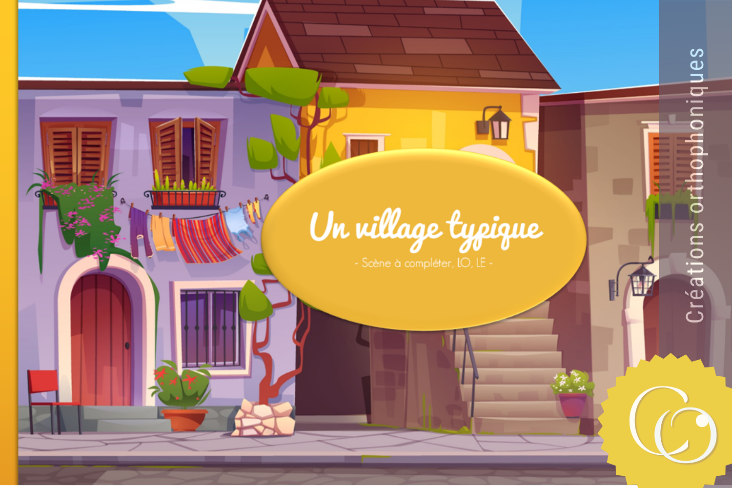 Boîte de Scènes à compléter : Un village typique