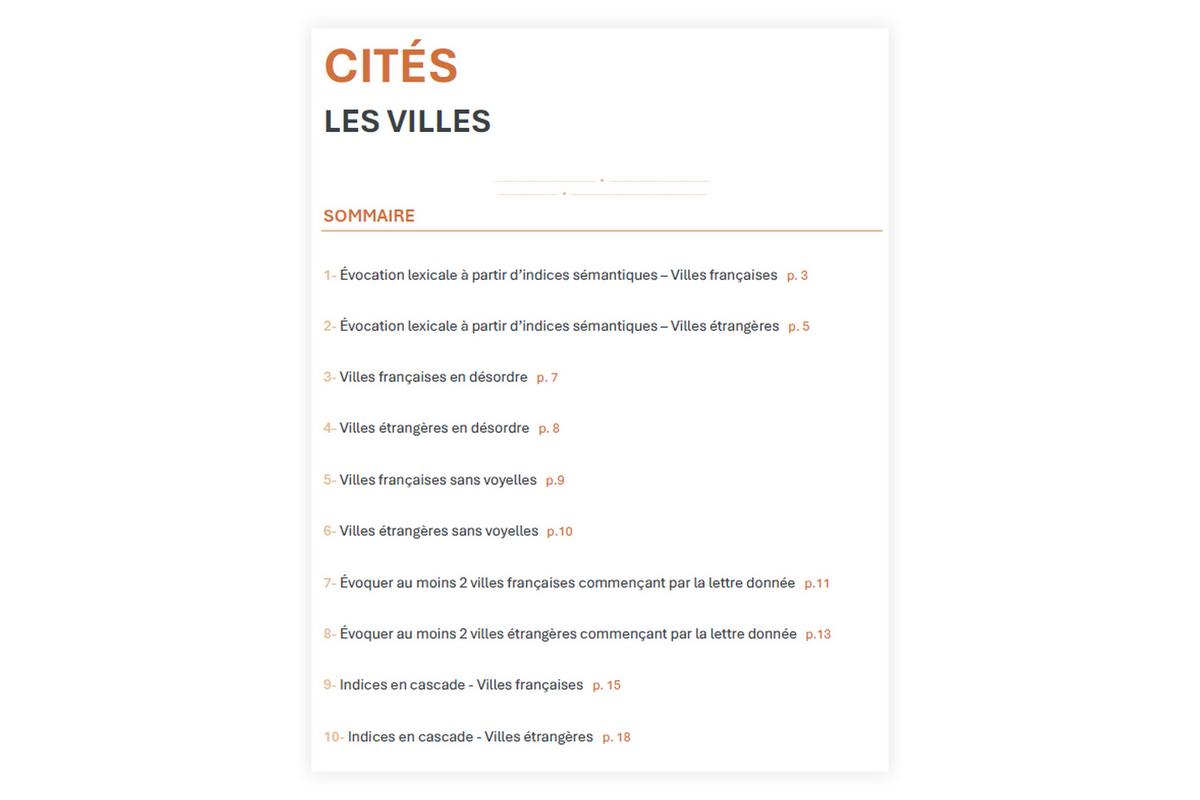 CITÉS - Villes