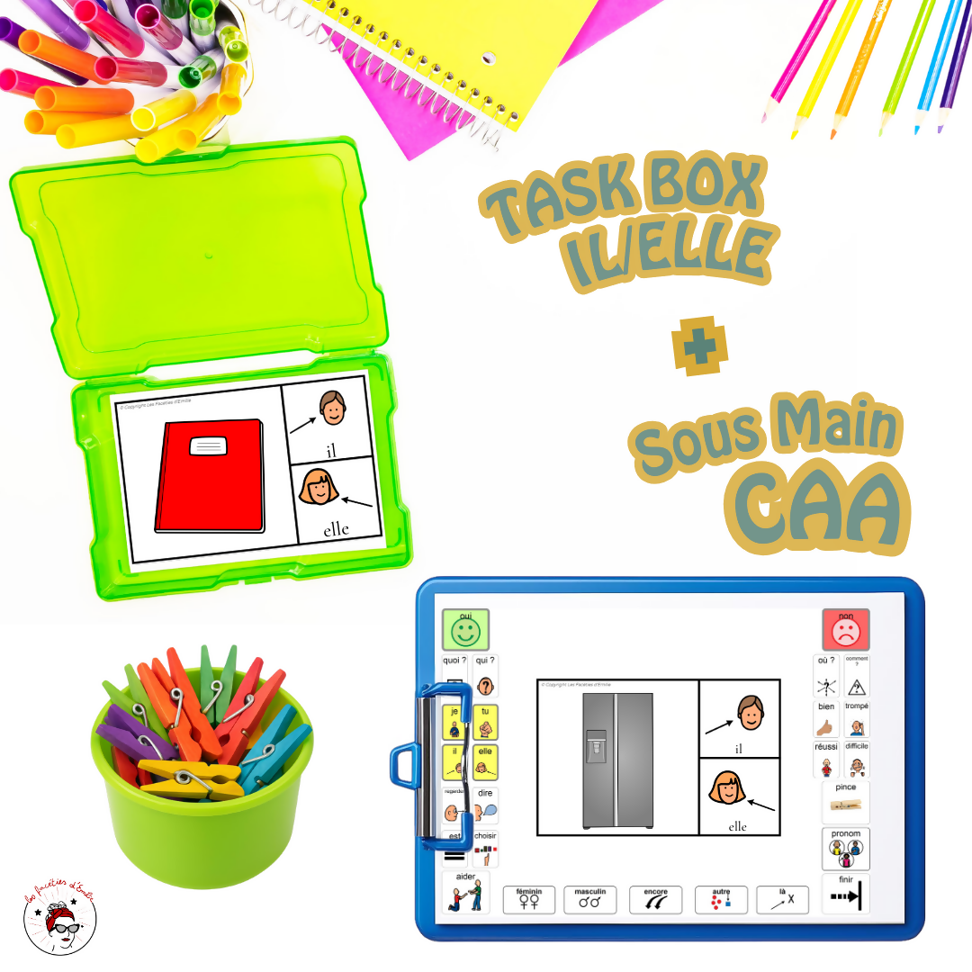 Cartes à Pince Il ou Elle + sous Main CAA