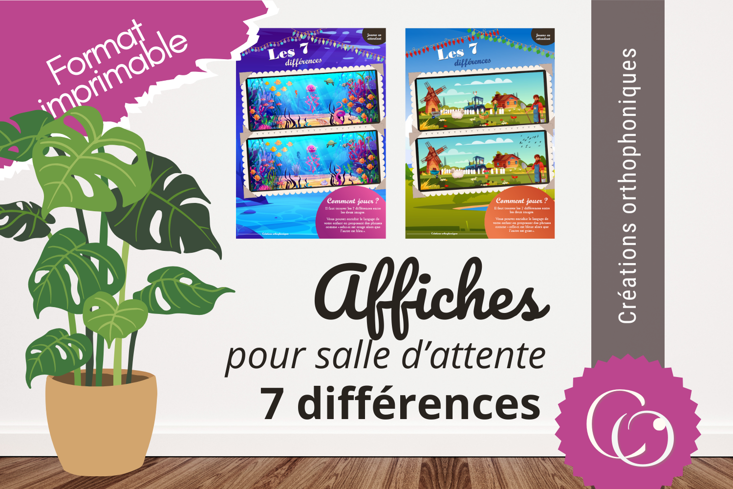 Affiches jeux pour la salle d&