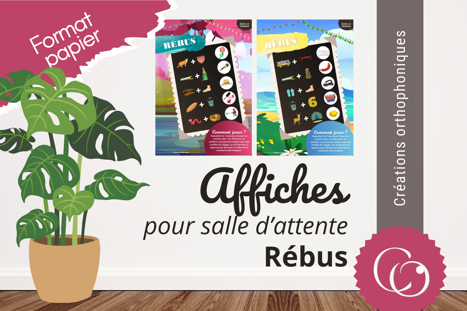 Affiches jeux pour la salle d&
