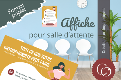 Affiche pour sensibiliser la patientÃ¨le en orthophonie aux absences non prÃ©venues