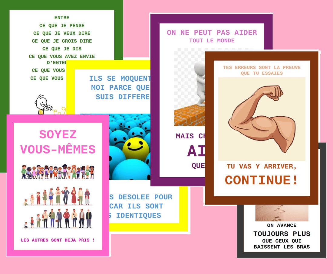 Affiches positives salle d&