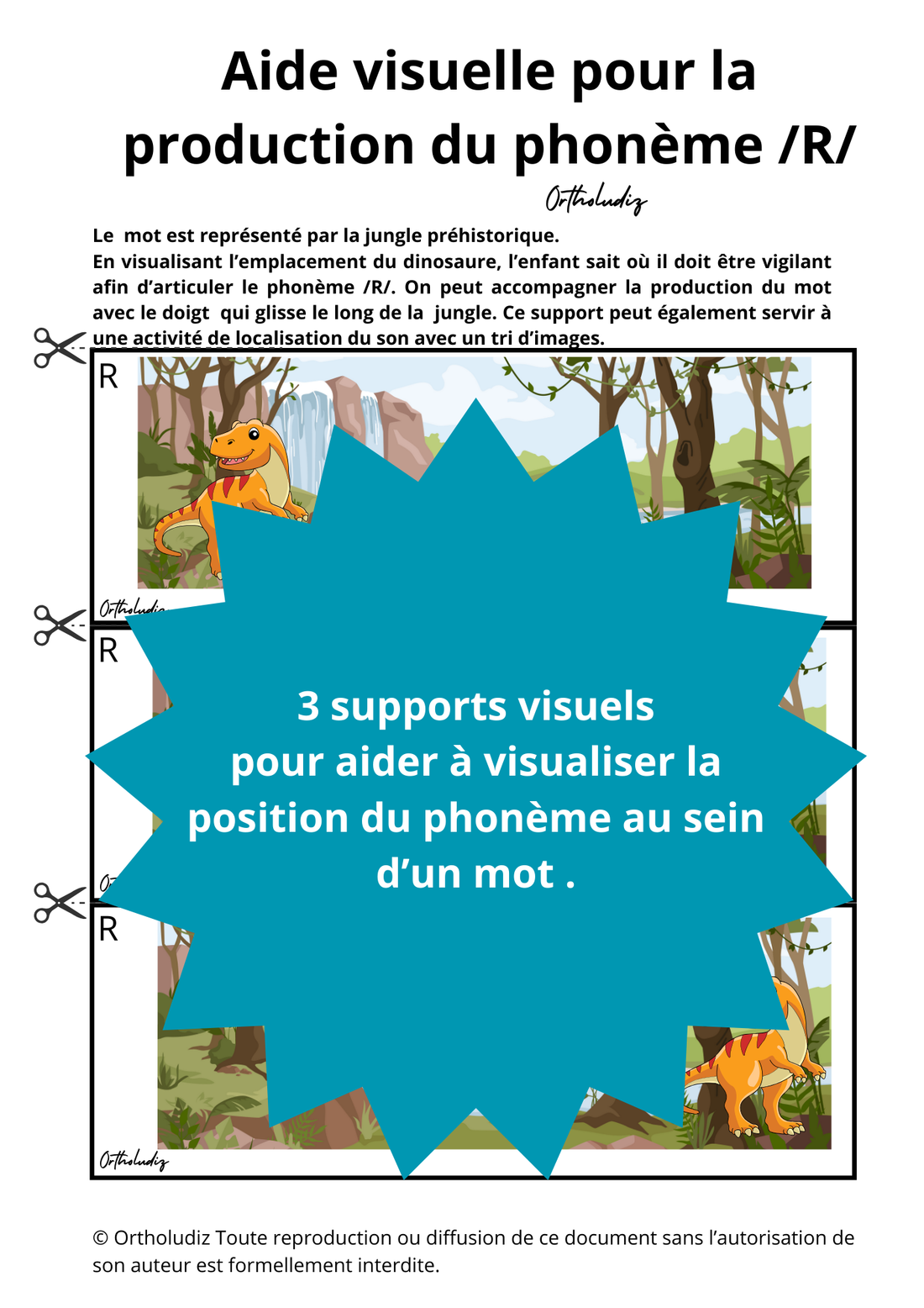 Aide visuelle R dinosaure