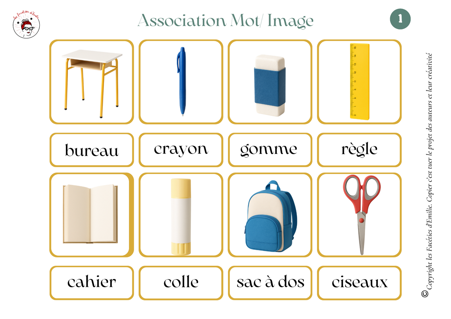 Association Mots/Images idéal clavier prédictif TD Snap