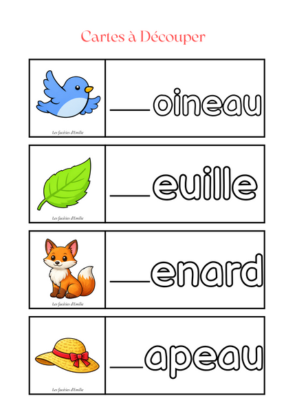 Phonologie Discrimination de la lettre initiale + Sous Main CAA