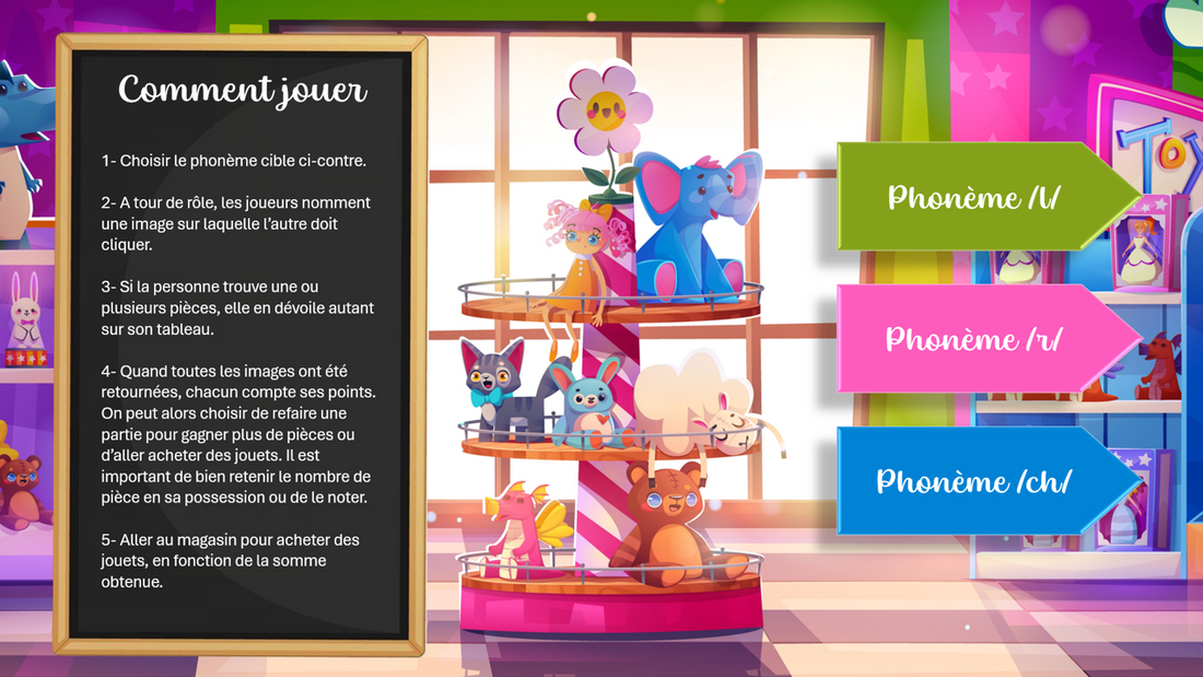 Au magasin de jouets