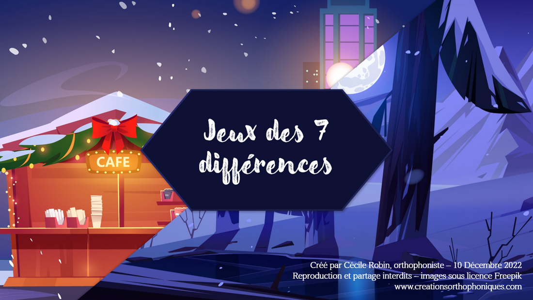 Jeu des 7 différences en hiver