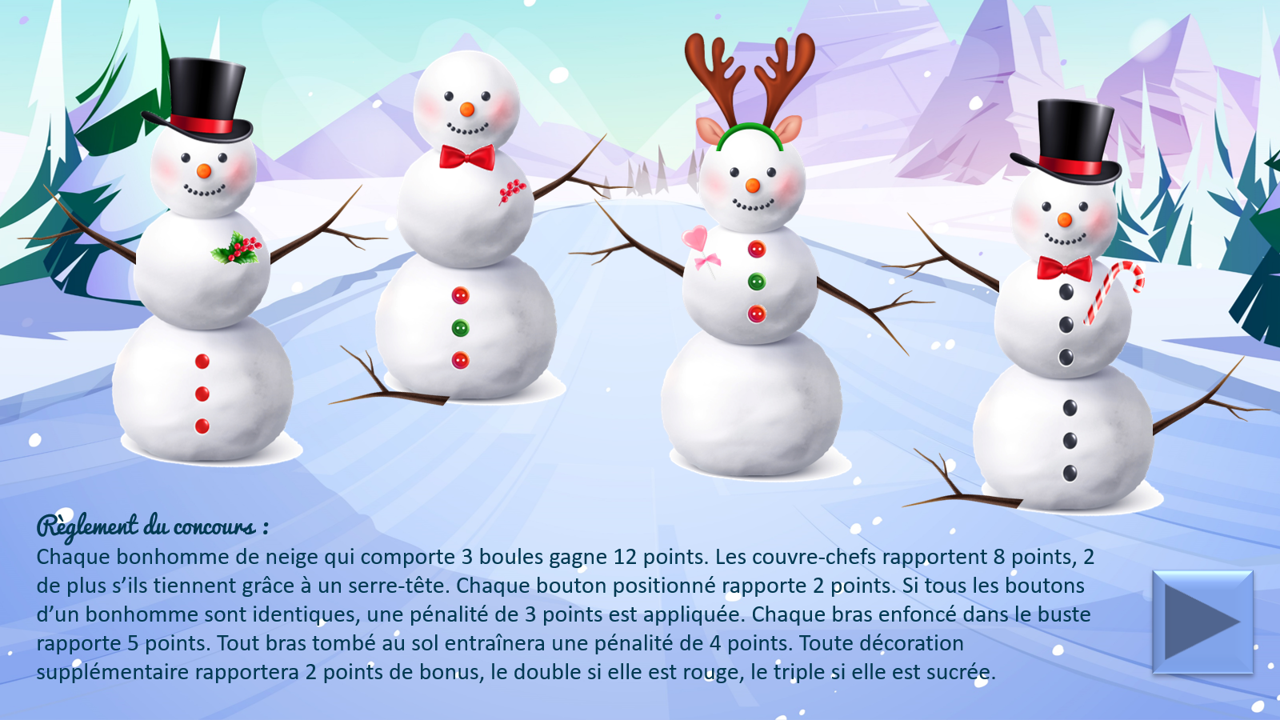 Le concours de bonshommes de neige
