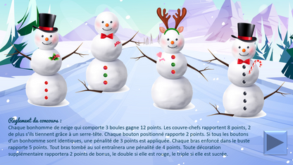 Le concours de bonshommes de neige