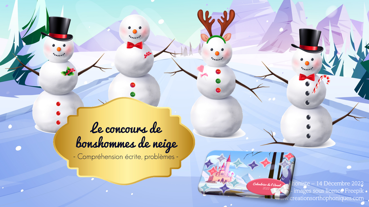 Le concours de bonshommes de neige