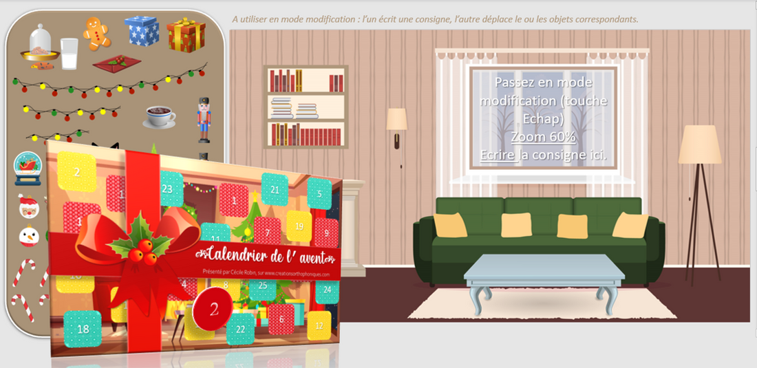 Scène à compléter - décoration du salon