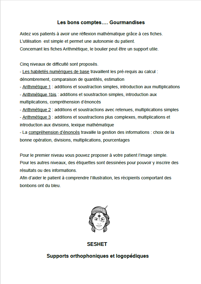 Les bons comptes (version Gourmandises)