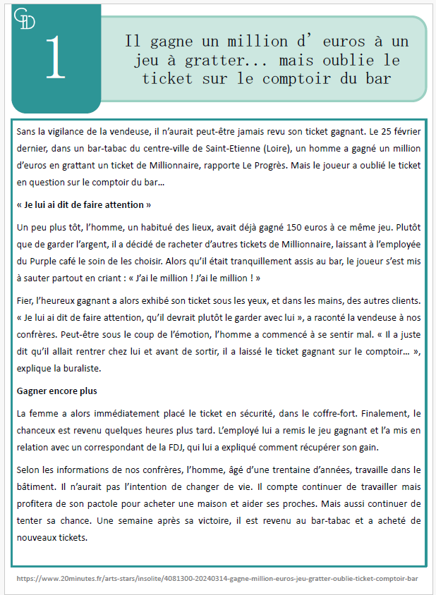 Presse &amp; Compréhension