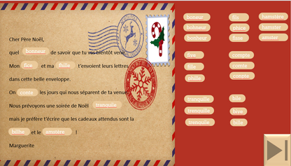 Lettres de Noël 1 (mots irréguliers)
