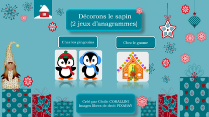 Décorons le sapin (anagrammes)