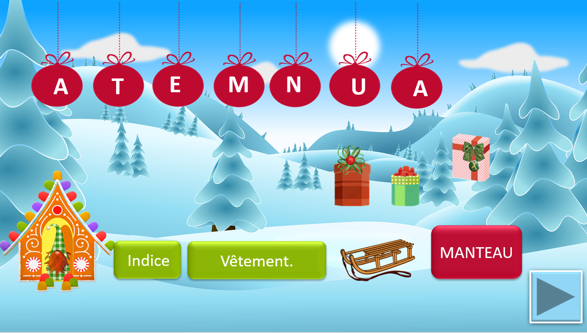 Décorons le sapin (anagrammes)