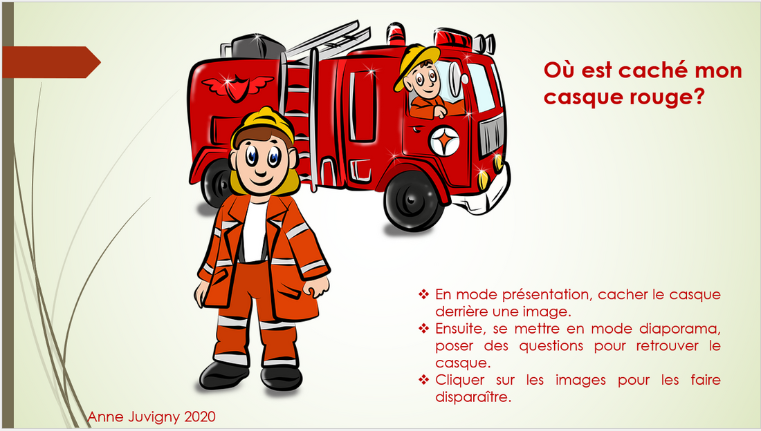 Où est caché mon casque rouge ?