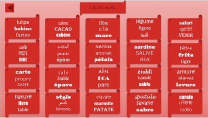 Lecture et jeux de mots au château